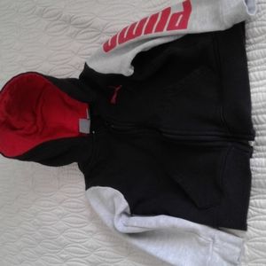 Puma black and gray Kids Hoodie